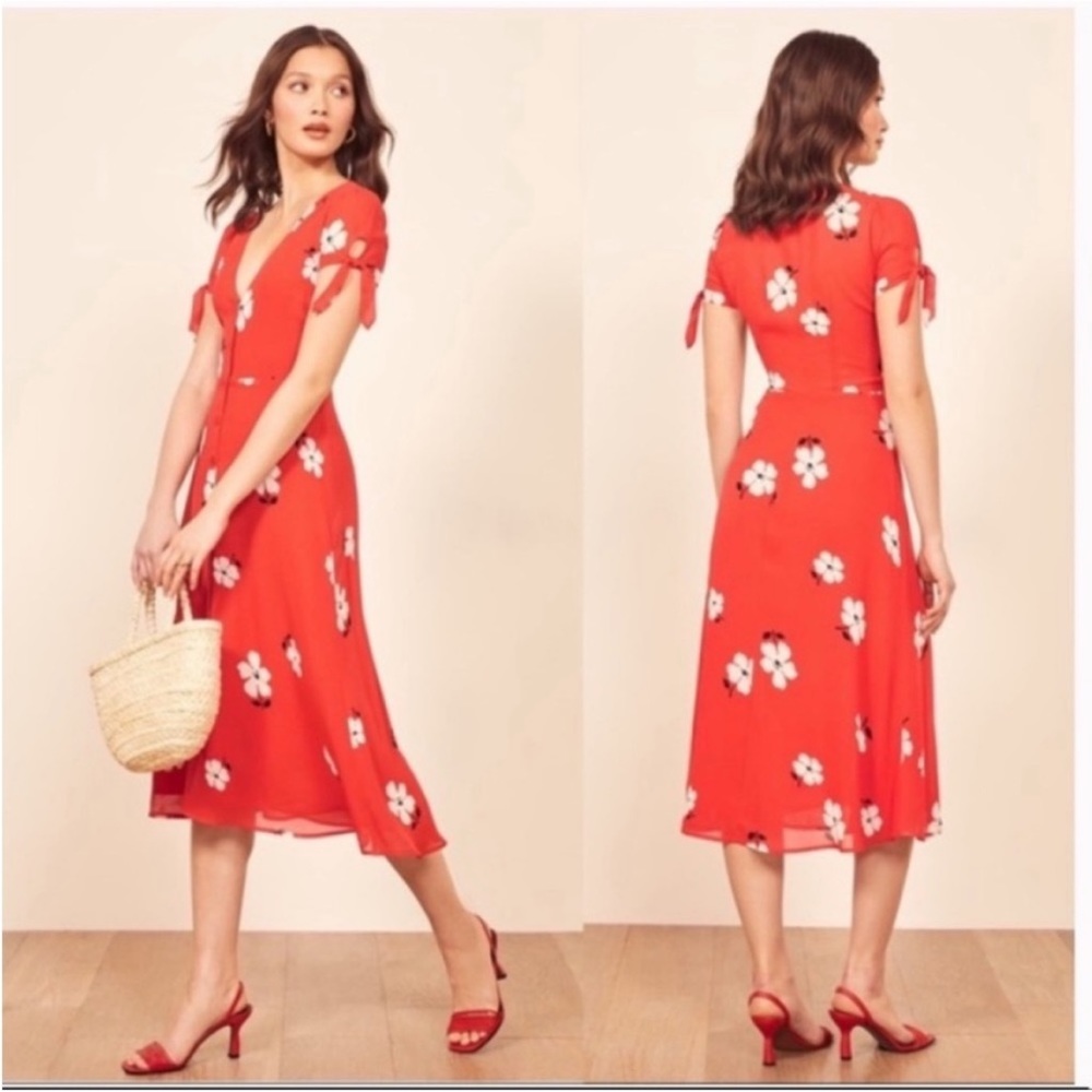 NEW Reformation Rosalinda Dress in Chiquita